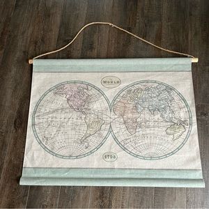 canvas wall hanging map